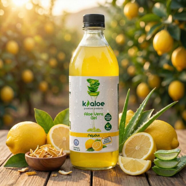 ΑΛΟΗ ΜΕ ΓΕΥΣΗ ΛΕΜΟΝΙ 1lt - Aloe Vera with Lemon flavour